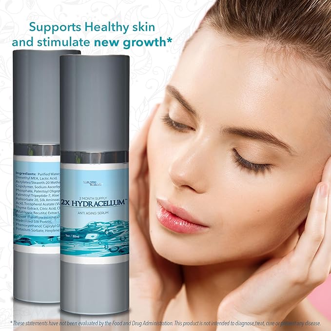 2x Hydracellum Serum - Hydrating Anti Aging Eye Serum - 2 Month Supply - Infused Vitamin C Serum with Alpha Hydroxy Acid to Improve Wrinkles, Dark Circles, & Eye Bags - Nourish, Exfoliate, Moisturize-FemmiqueWomen