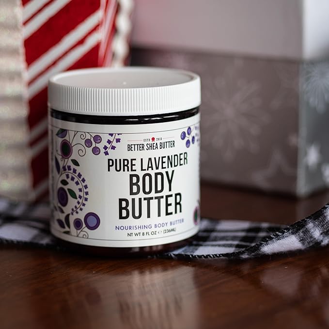 Lavender Body Butter with Shea Butter, Jojoba & Lavender Essential Oil - Natural Lotion for Women, Non-Greasy Moisturizer for Dry Skin, Whipped Body Cream-FemmiqueWomen