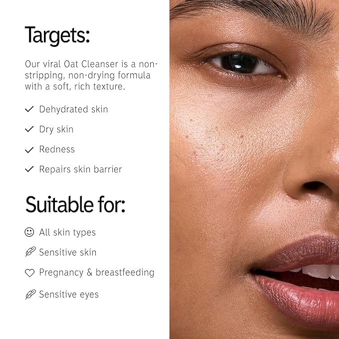 The INKEY List Oat Cleansing Balm Duo, Rich Balm Removes Makeup and Impurities, Reduces Redness, 5.0 fl oz (2 Pack)-FemmiqueWomen