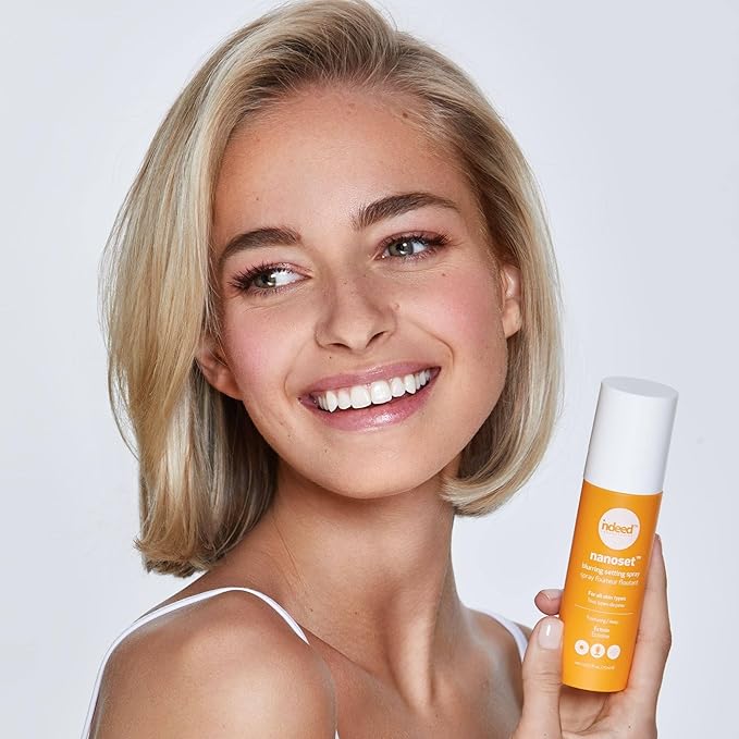 Indeed Labs Nanoset Blurring Setting Spray - Made With Ectoin - Lightweight, Long Lasting, Mattifying, Revitalizes, Controls Shine, Refreshes, Hydrates, All-Day Wear (Setting Spray)-FemmiqueWomen