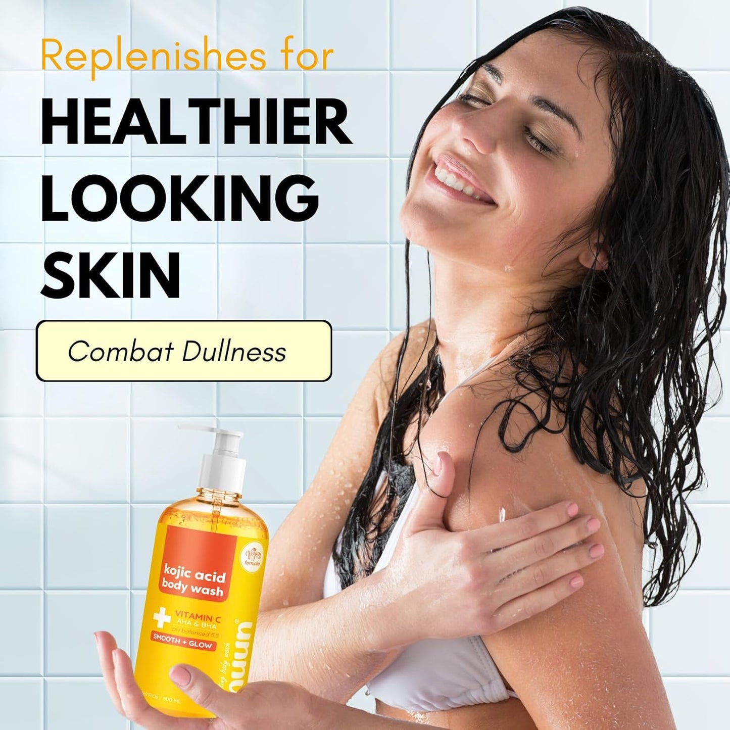 Muun Body Wash with AHA&BHA Exfoliating, 16.9 Fl Oz/500ml Prevent Ingrown Hair Even Skin Tone Underarm Bikini, Smoothe & Soften Body Wash-FemmiqueWomen