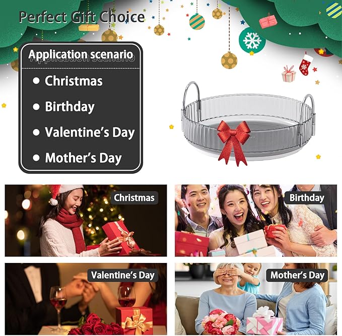 Rotating Makeup Organizer for Vanity, High-Capacity Skincare Clear Make Up Storage Perfume Organizers Cosmetic Dresser Organizer Countertop 360 Spinning (Gray, 1 Tier)-FemmiqueWomen