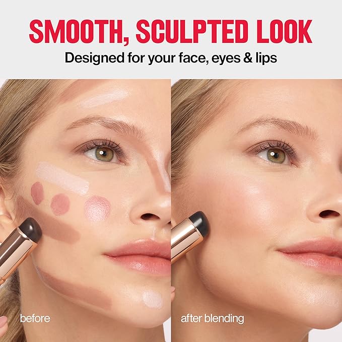 Revlon Dual Ended Jelly Makeup Blender Tool, Silicone Makeup Applicator for Blush, Bronzer, Concealer, Contour, Eyes, and Lips, 1 count-FemmiqueWomen