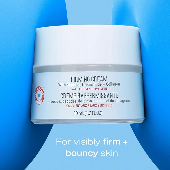 First Aid Beauty Firming Collagen Cream with Collagen, Peptides and Niacinamide – Day + Night Anti-Aging Face Moisturizer – 1.7 fl oz-FemmiqueWomen