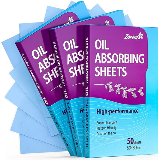 Premium Oil Absorbing Sheets for Face - 3 pack (150 sheets) - Makeup Friendly Oil Blotting Sheets for Face - Blotting Papers for Face with Oily Skin-FemmiqueWomen