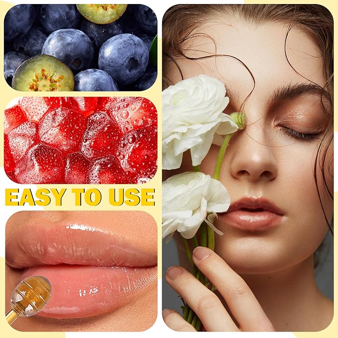 2PCS Lip Balm Honey Pot,Moisturizing Lip Sleep Mask,Prevention Dry and Cracked Overnight Sleeping Lip Mask with Brush,Reduces Lip Lines Long Lasting Hydrating Lip Care Scrubs Exfoliator-FemmiqueWomen