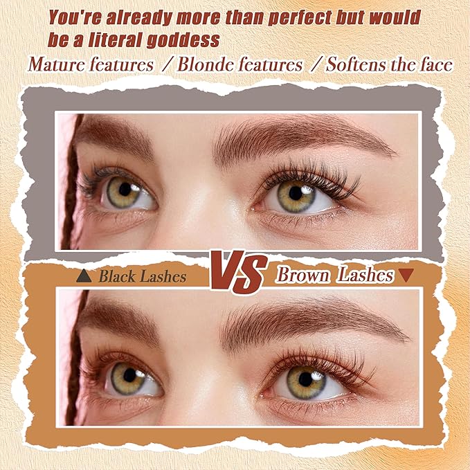 Lash Clusters - Dark Brown Lashes 360PCS Natural Wispy Fluffy Eyelash Clusters 8-16 MM Eyelash Extensions D Curl Faux Mink Lash Extensions DIY at Home-FemmiqueWomen