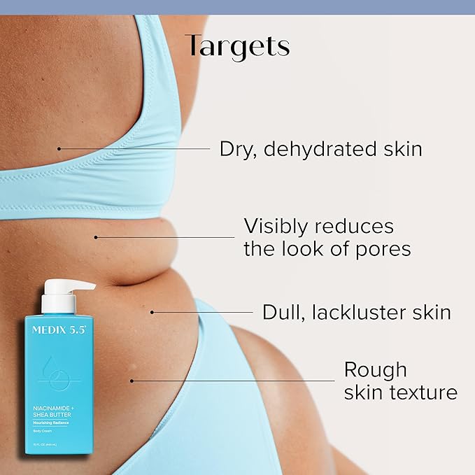 MEDIX Fragrance Free Niacinamide Face Moisturizer + Shea Butter Cream For Face & Body Lotion | Anti Aging Skin Care Firming Cream For Wrinkles, Dark Spots, Large Pores, 15 Fl Oz-FemmiqueWomen