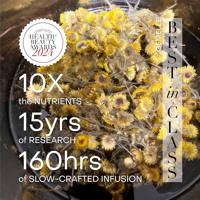 GEMELLE Lymphatic Gua Sha Face Oil | 10x Award Winner | Detox, Plump, Balance, Hydrate | High-Altitude Rosehip, Centella Asiatica & More! | Organic, Natural, Clean Beauty | Starter, Travel 15ml-FemmiqueWomen