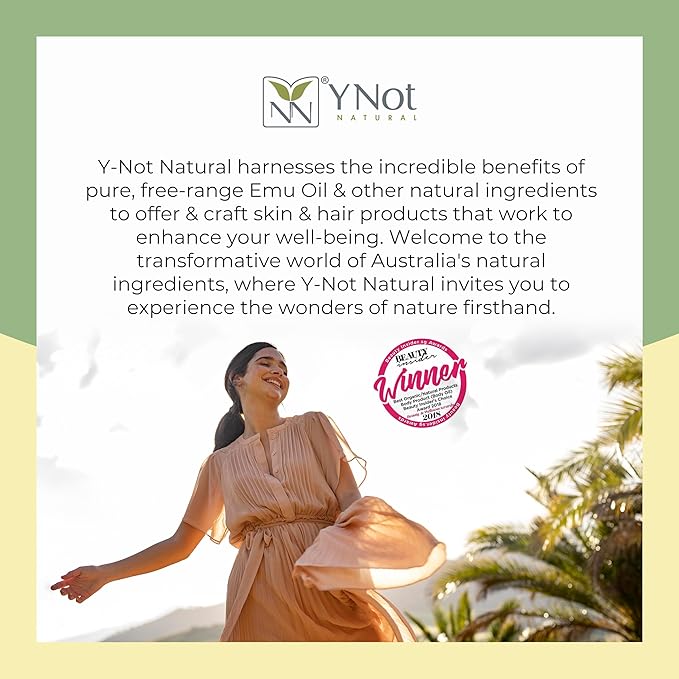 Australian Emu Oil with Vitamin E & C - 50mL Skin Brightener Serum for Face & Body to Reduce Visible Signs of Aging, Spots & Sun Damage - Antioxidant w/Omega 3 6 9 & Essential Oils by Y-Not Natural-FemmiqueWomen