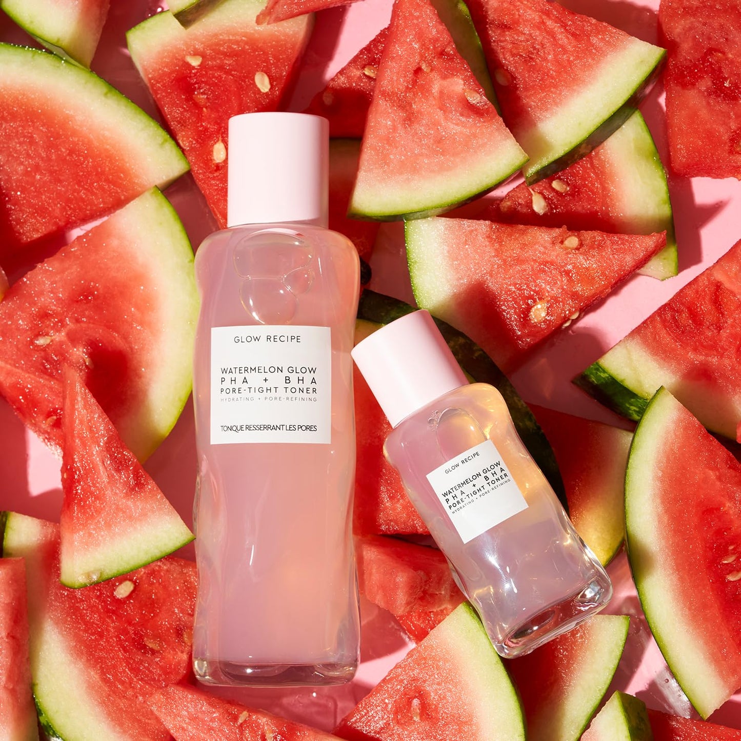 Glow Recipe PHA + BHA Face Toner - Korean Skin Care Pore Minimizer & Gentle Facial Exfoliator for Tightening, Hydrating & Exfoliating - Glycerin, Watermelon & Cactus Water (40ml)-FemmiqueWomen