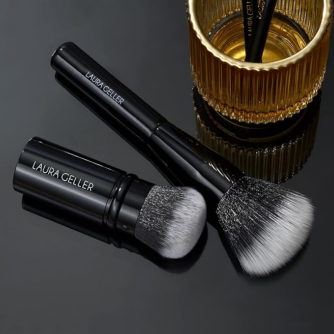 LAURA GELLER NEW YORK Blending Beauties Two-Piece Makeup Brush Gift Set for Powders and Foundation-FemmiqueWomen
