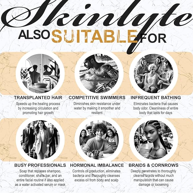 Natural Hair & Whole Body Bar Soap -Hair & Skin Treatment- Keratin & Collagen Peptides | Hair: Promotes Growth, Repair, Strength, Volume | Skin: Anti-Aging, Firm, Elasticity w/Organic Sulfur-FemmiqueWomen