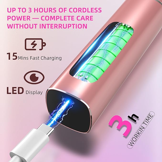 2 in 1 Electric Foot Callus Remover,9 Adjustable Speeds Rechargeable Electric Dead Skin Sander Pedicure Tools with Sandpaper Disk and Nail Drill Bits,Grinding Heads for Women&Men-FemmiqueWomen