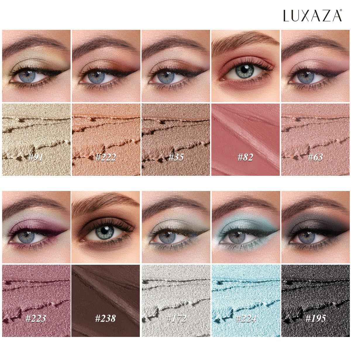 10PCS Neutral Eyeshadow Stick Makeup Set, Matte Cream Eye Shadow Eyeliner Brightener Pencil Crayon - J1 Mint Chocolate-FemmiqueWomen