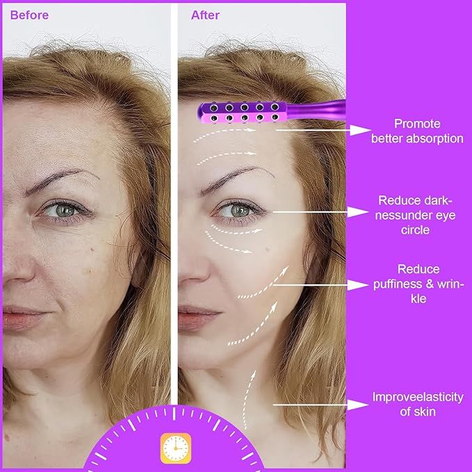 2025 Beauty Roller – Germanium Stone Face Sculpting Tool, Uplift Facial Massaging Beauty Tool, Firming Massage Wand for Skin Tightening, Portable Cooling & Sculpting (Purple)-FemmiqueWomen