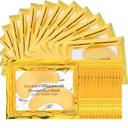 30 PCS Under Eye Collagen Patches,Crystal Pink Collagen Lip Masks，Gold Moisturizing Under Eye Mask，moisturizing skin, anti-chapping and anti-aging.…-FemmiqueWomen