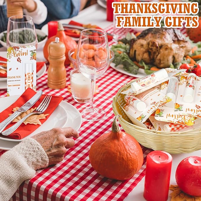 30 Pack Hello Fall Thanksgiving Party Gifts Bulk Lip Balms Favors Employee Appreciation Gifts Small Thank You Gifts for Women Men Satff Coworkers Teachers-FemmiqueWomen