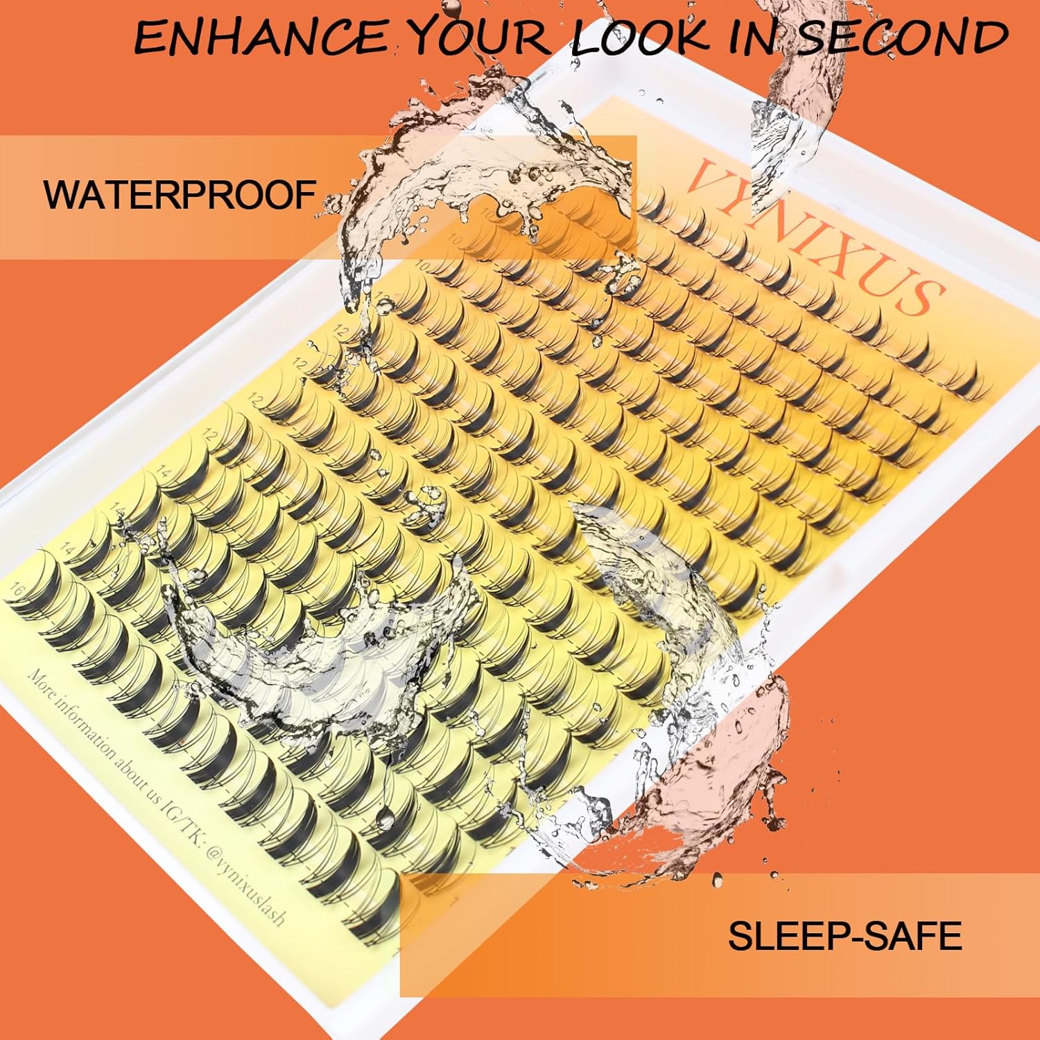 Lash Clusters Wispy Individual Lashes Fluffy Eyelash Clusters Spiky Wet-Look Cluster Eyelash Extensions Natural Cluster Lashes Ultra-Thin Invisible Band (Fairy-0.07D-Mix8-16)-FemmiqueWomen