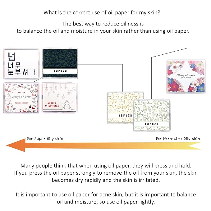 [100 Counts + Mirror Case] Cherry Blossom Natural Oil Blotting Paper for Face Korean with Mirror Case-FemmiqueWomen