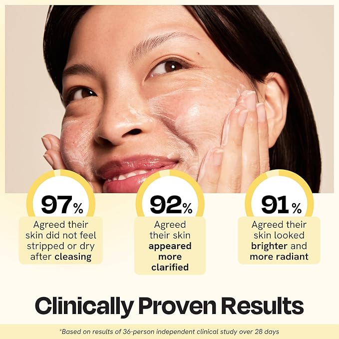 Gleamin Vitamin C Face Wash & Facial Cleanser - Cream to Foam 2% Salicylic Acid Cleanser with Paw Paw & Turmeric - Gentle Exfoliating Facewash for Women & Men, Oily & Combination Skin, 3.4 fl oz-FemmiqueWomen