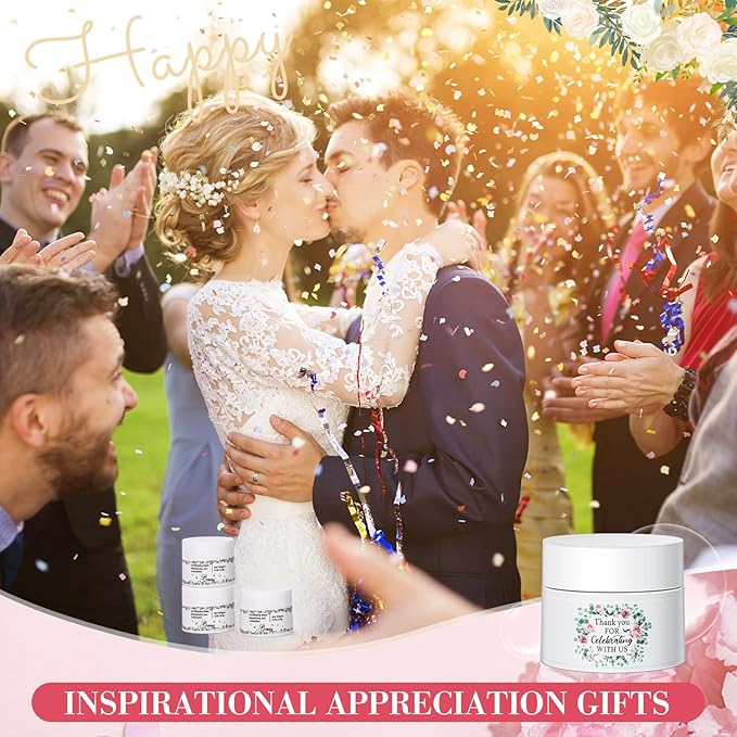 12 Pcs Thank You Lip Sleeping Mask Bulk Bridal Shower Gifts for Guests Thank You for Celebrating with Us Lip Mask Moisturize Nourish for Wedding Bridal Shower Favor Christmas Gift(Floral)-FemmiqueWomen