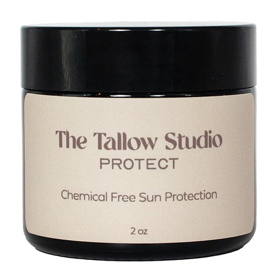 Everyday Tallow Mineral Sunscreen ~ SPF 30 | 100% Grass-Fed & Organic | Face & Body | Naturally Scented with Frankincense & Lavender Oil | Zinc Oxide | Water Resistant (2oz)-FemmiqueWomen