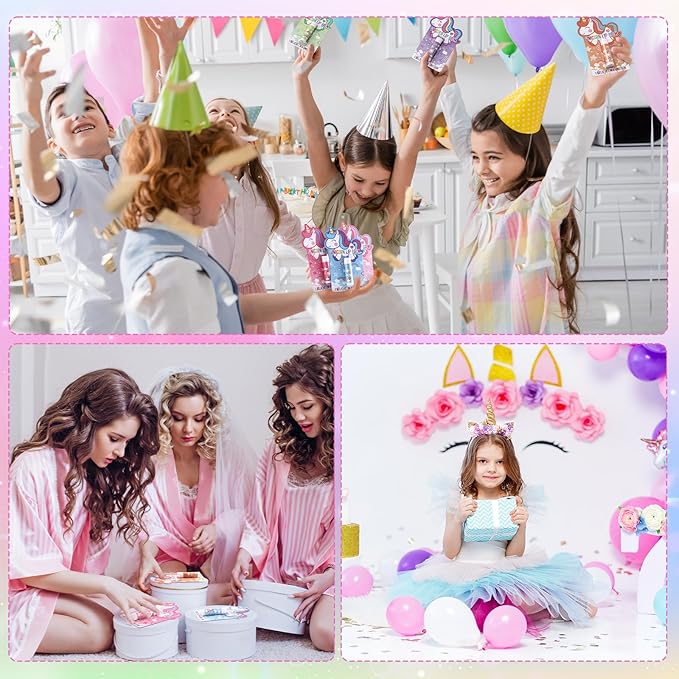 24 Sets Unicorn Party Favors Lip Balms Bulk for Kids Birthday Party Moisturizing Lip Balm for Unicorn Themed Celebration Gifts Lip Care Products for Classroom Rewards Favor Party Supplies-FemmiqueWomen