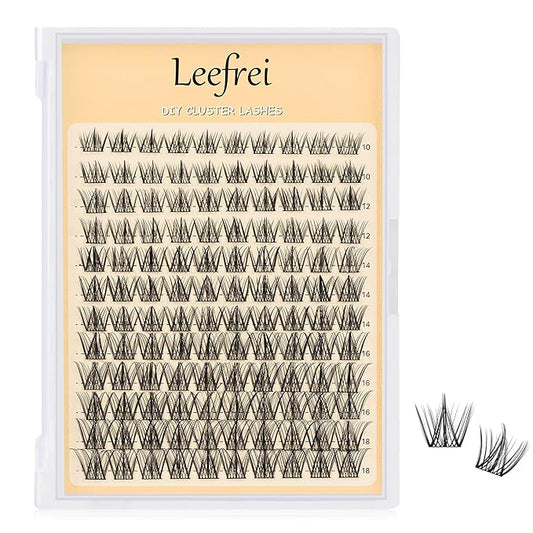 Eyelash Clusters 10-18mm Wispy Eyelash Clusters D Curl DIY Lash Extension Natural Lash Clusters Individual Lashes (LF02 Lashes Only)-FemmiqueWomen