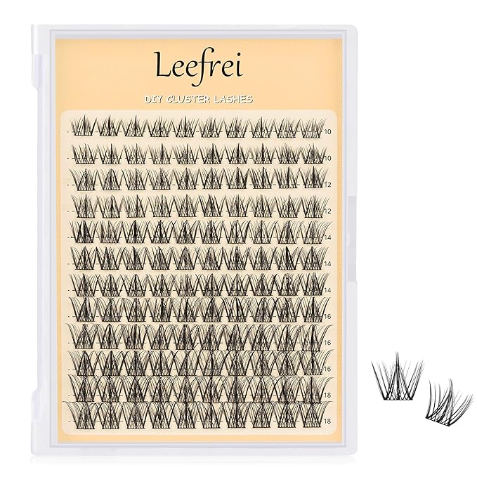 Eyelash Cluster 10-18mm Wispy Eyelash Clusters D Curl DIY Lash Extension Natural Lash Clusters Individual Lashes (LF01 Lashes Only)-FemmiqueWomen