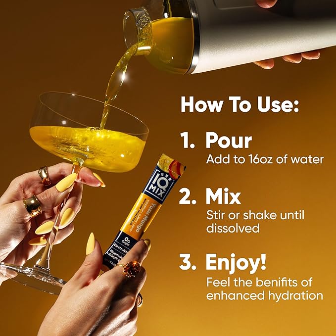 IQMIX x Chef Thomas Keller - Hydration Electrolyte Powder – 4-in-1 Formula for Hydration, Mental Clarity, Mood and Recovery – Sugar-Free, Keto, Magnesium L-Threonate, Lion’s Mane – 20 Count Yuzu Mango-FemmiqueWomen