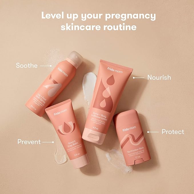 Frida Mom Prgenancy Belly Cream, In Shower Body Lotion for Fully Body and Bump, Moisturizing Lotion for Pregnant Dry and Stretched Skin, 6oz-FemmiqueWomen