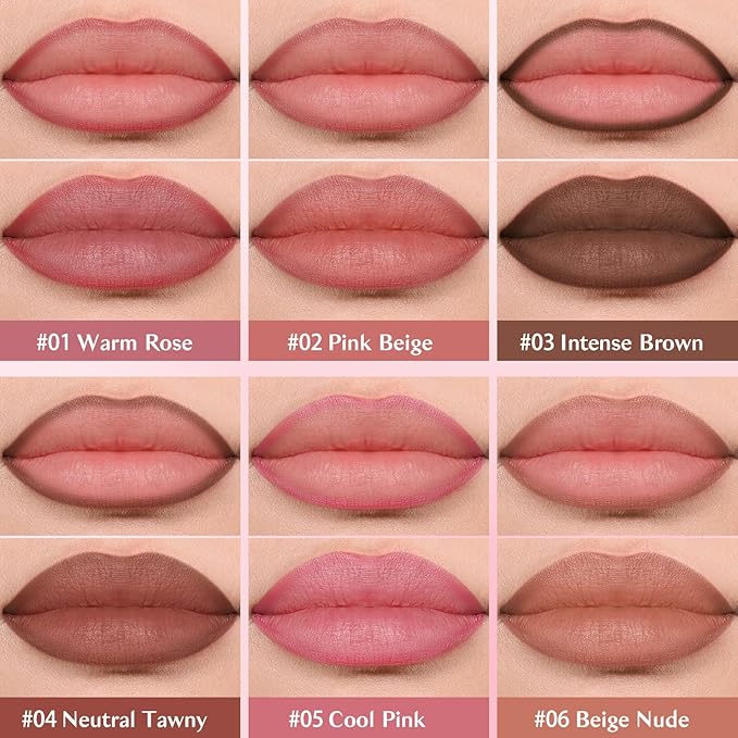 2-IN-1 Lip Liner and Lip Stain, High Pigmented Long Lasting Velvet Lip Tint, Well-Defined Lipliner, Weightless Waterproof Not Animal Tested, Matte Finish Makeup-FemmiqueWomen