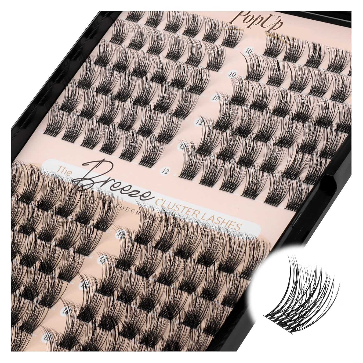 PopUp Lash Clusters, DIY Eyelash Extensions Mega Volume Individual Lashes Eyelash Clusters Extensions Wispy Lashes Cluster DIY at Home(703)-FemmiqueWomen