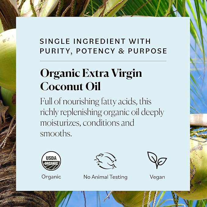 Sky Organics - Organic Coconut Oil for Skin & Hair, 16.9 fl oz - Multipurpose Hair Oil & Body Moisturizer - Vitamins, Antioxidants & Fatty Acids - Vegan, Cruelty Free - Extra Virgin, w ebook-FemmiqueWomen