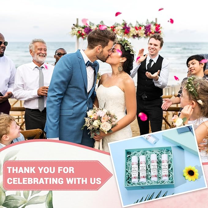 24 Pcs SPF 30 Lip Balm Bulk for Summer Wedding Baby Shower 4th of July Party Sunscreen Lip Balm Sticks Outdoor Travel Sunscreen Care Lip Balm for Thank You Gifts Party Supplies (Floral)-FemmiqueWomen