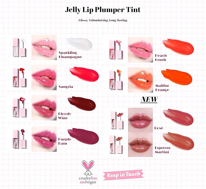 Jelly Plumper Tint | Non-Sticky, Long-Lasting Lip Gloss | Vegan and Cruelty-Free Korean Lip Tint (Espresso Martini)-FemmiqueWomen