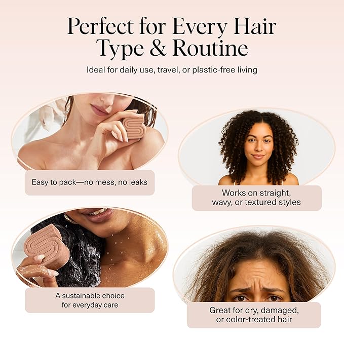 Kitsch Rice Water Shampoo Bar – Dry Hair Shampoo & Soap Bar for Hair Care & Hair Growth – Women and Mens Shampoo – Strengthens Damaged Hair – Vegan, Paraben, Silicone & Sulfate-Free – 3.2 oz-FemmiqueWomen