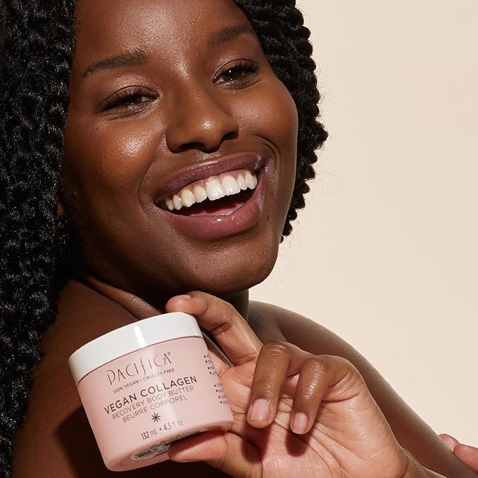 Pacifica Beauty | Vegan Collagen Body Butter | Hydrating, Nourishing, Moisturizer | Long-Lasting Hydration | Cream Lotion for Dry Skin | Light Floral Scent | Paraben Free | Vegan + Cruelty Free-FemmiqueWomen