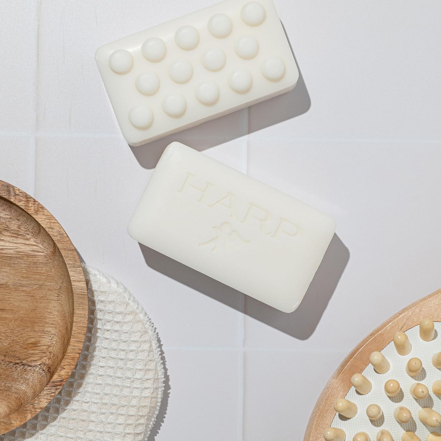 HARP pH-Balanced (5.0-6.0) Body Wash Bar. ZERO saponified oils. Protects Moisture Barrier. Gentle for Sensitive/Dry skin. + Shea Butter/Borage Oil. Non-Comedogenic. FRESH SPORT Fragrance. 5oz-FemmiqueWomen