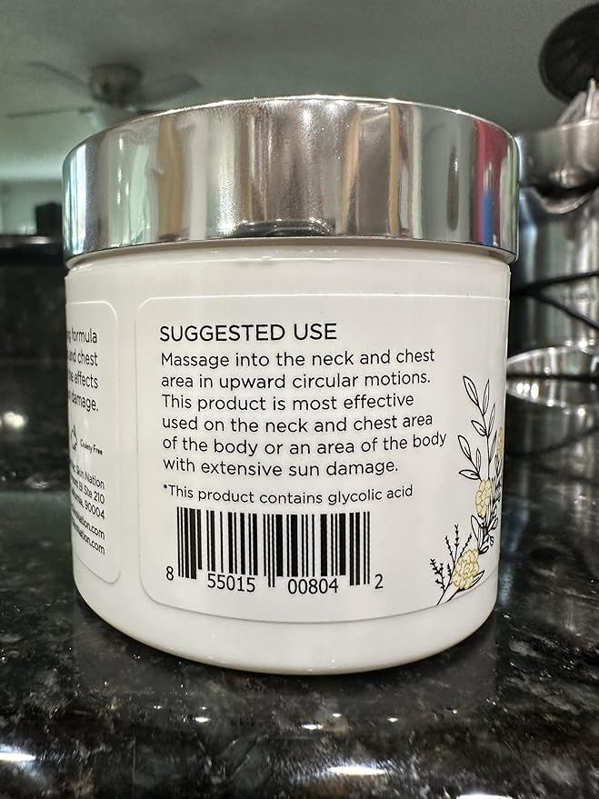 Skin Nation Super Firming Cream, Hydrating Body Lotion with Shea Butter, Glycolic Acid, Aloe Vera, Can Help Smooth Crepey Skin and Support Firmer Neck & Décolleté, 4 oz-FemmiqueWomen