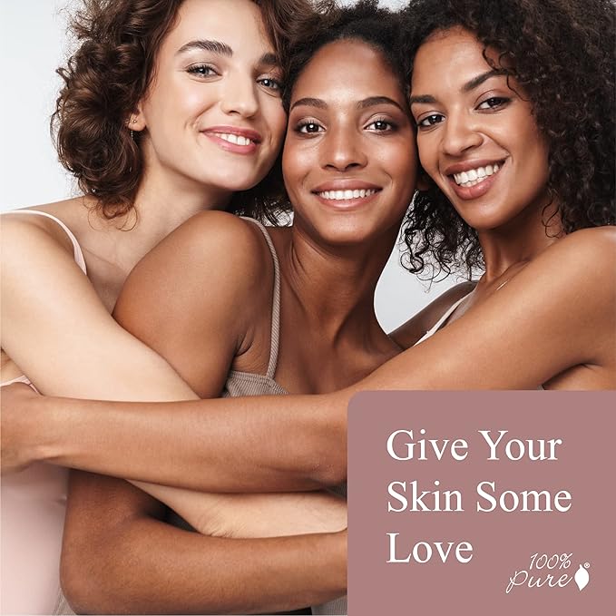 100% PURE Healthy Foundation Full Face Coverage Makeup, Liquid Matte Finish with Anti-Aging Benefits - Vegan Gorgeous Fruit Pigmented Peach Bisque Color (Medium with Olive Undertone) - 1 Fl Oz-FemmiqueWomen