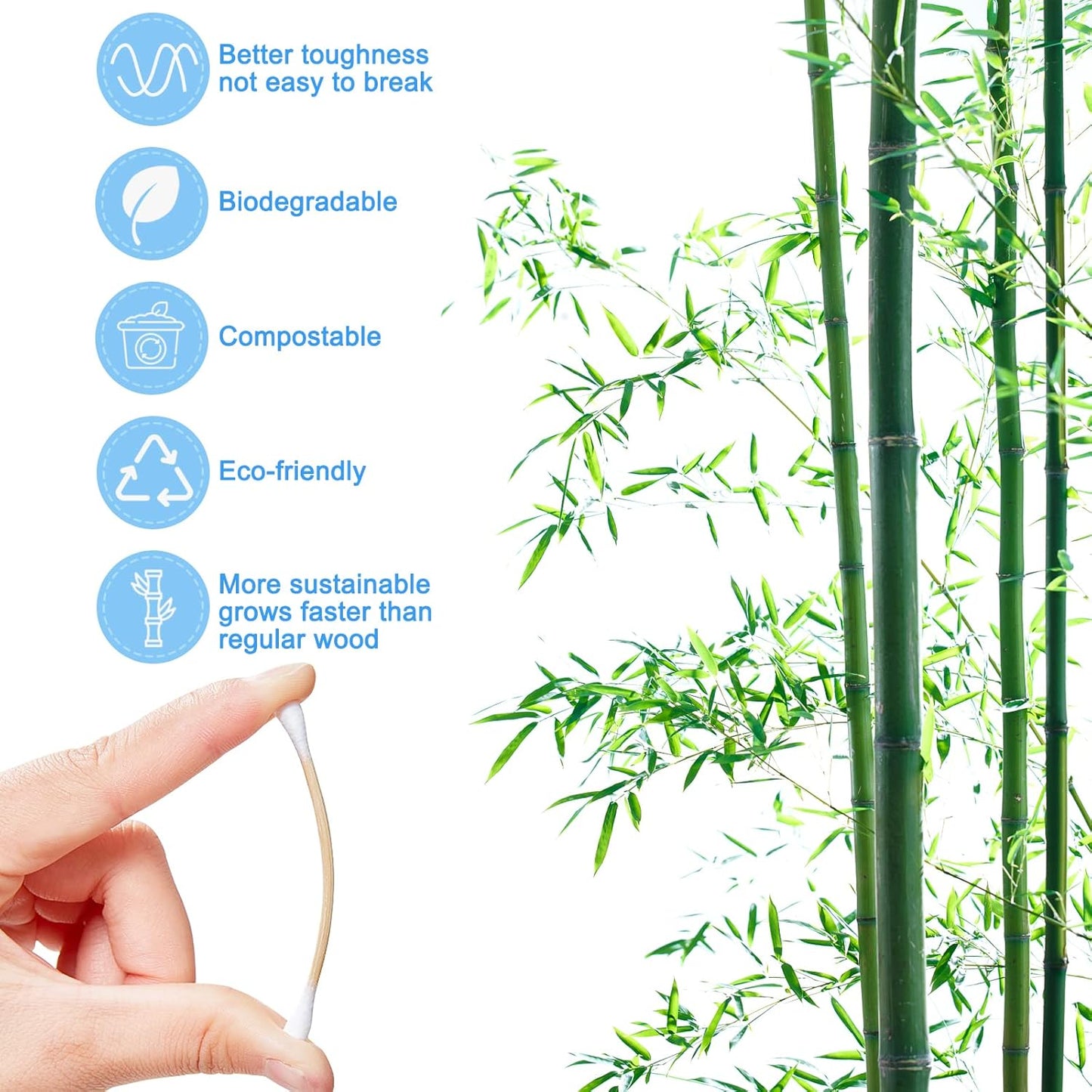 300 Pcs Cotton Swabs Set For Pet Owners, 100 Pcs 6 Inch Long Cotton Swabs & 200 Pcs Cotton Swabs, Pet Supplies For Dogs Cats, Eyes Ears & Nose Cleaning Solution-FemmiqueWomen