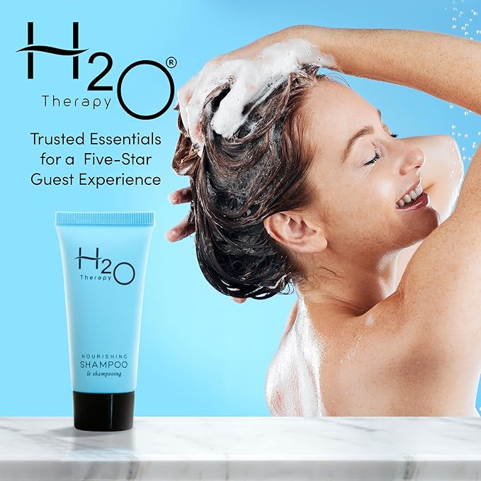 H2O Therapy Shampoo, Travel Size Hotel Hospitality, 0.85 oz (Case of 300)-FemmiqueWomen