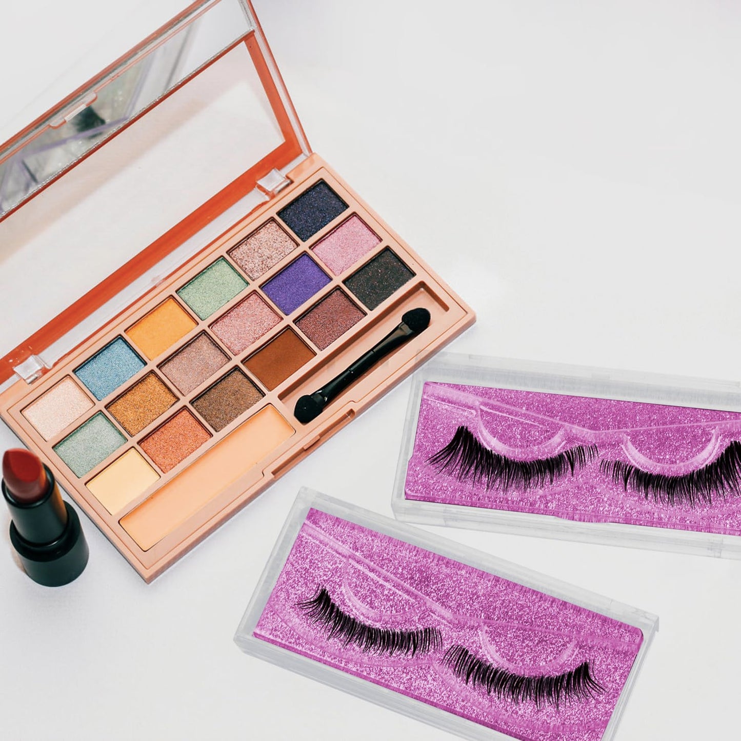 Empty Lash Boxes for False Eyelashes - 30 Pack Lash Cases, Customizable Eyelash Packaging, Bulk Lash Storage Containers, Lash Box Packaging, Premium Display & Protection (Rose)-FemmiqueWomen