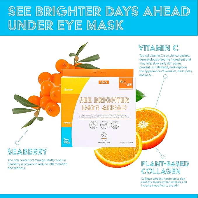 3 Pack Under Eye Mask See Brighter Days Ahead Eye Masks for Dark Circles Brightening & Hydrating Eye Patches-FemmiqueWomen