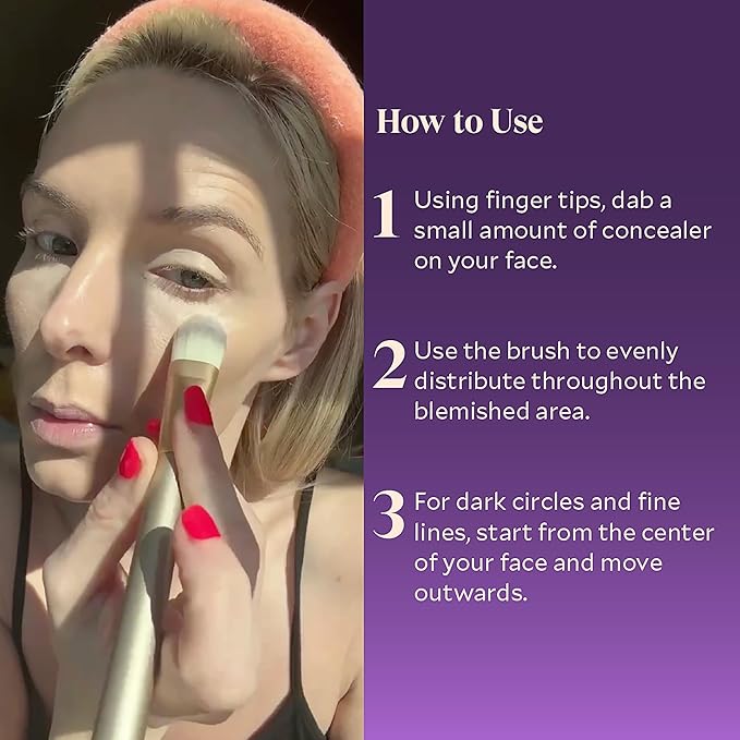 Fièra Concealer & Foundation Brush - Expert Tool for Cream & Liquid Makeup - Seamless, Even Application - Lightweight & Easy to Clean - Perfect for Use with Fièra Luxury Concealer-FemmiqueWomen