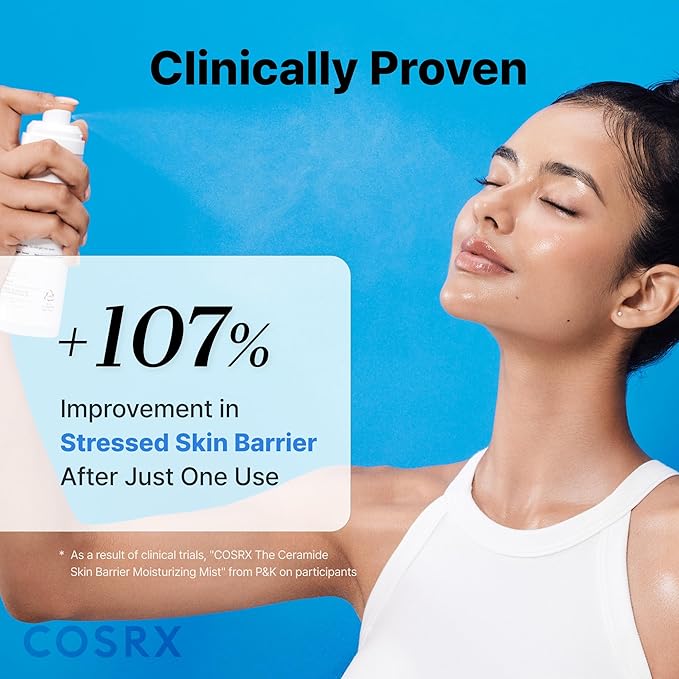 COSRX Barrier Cream Face Mist - Milky Toner with Ceramide & Hyaluronic Acid, Hydrating and Soothing Facial Spray for All Skin Types, 4.06 fl.oz, Korean Skin Care-FemmiqueWomen