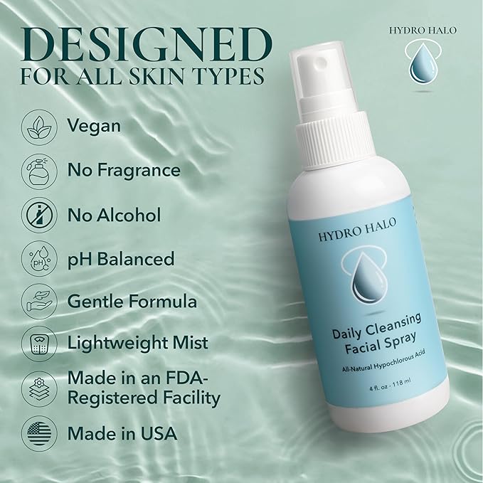 Hypochlorous Acid Spray for Face 4oz – Pure Hypochlorous Acid Spray Cleaner, Daily Cleansing Facial, pH Balanced, Plant Based, No Alcohol, USA Made-FemmiqueWomen