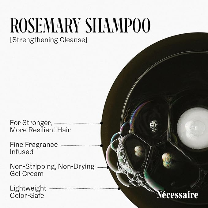 Nécessaire Rosemary Shampoo | Multi-Protien Strengthening Cleanse For Thinning Hair. For Women + Men. Good For All Hair Types/Textures. Free Of Sulfates. Color-Safe. 250 ml / 8.4 oz-FemmiqueWomen